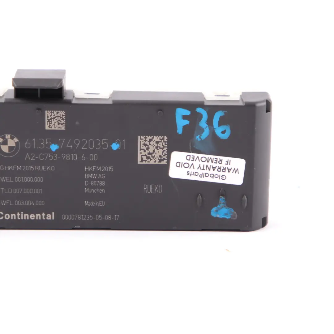  Module de levage de hayon BMW F31 F36 Mini F60 Commande coffre arrière - SKU 7492035 - Numéro de pièce 7492035