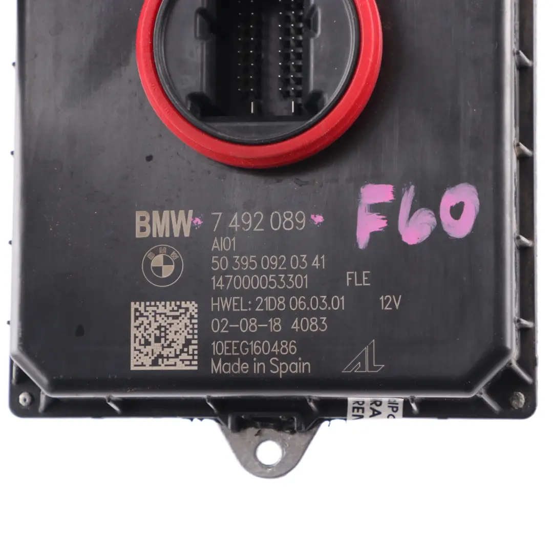 LED Headlight Level Control Ballast Module BMW F45 X1 F48 Mini F55 F56 - SKU 7492089 - Part number 7492089
