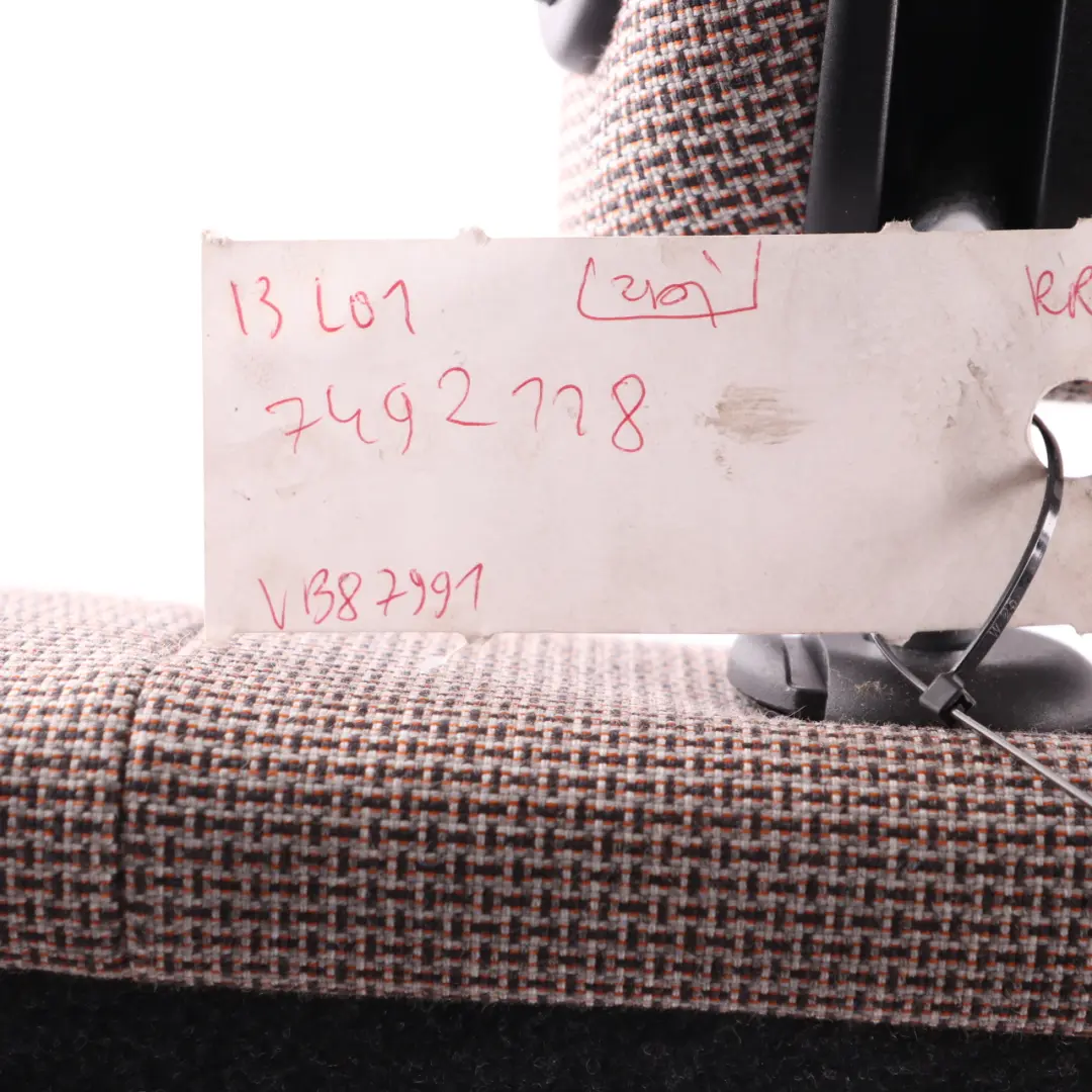 BMW i3 I01 LCI Backrest Rear Seat Right O/S Cover Panel Wool Cloth Leather Brown - SKU 7492118 - Part number 7492118