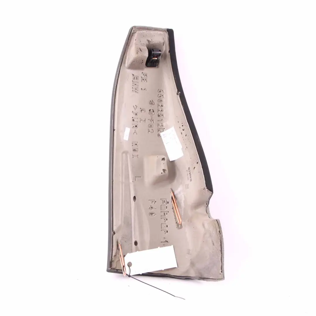 Finisher Left N/S Bench Side Lateral Cover Black Leather to BMW F40 Rear Seat with Part number 7492435 BMW F40 Rear Seat Finisher Left N/S Bench Side Lateral Cover Black Leather - SKU 7492435 - Part number 7492435