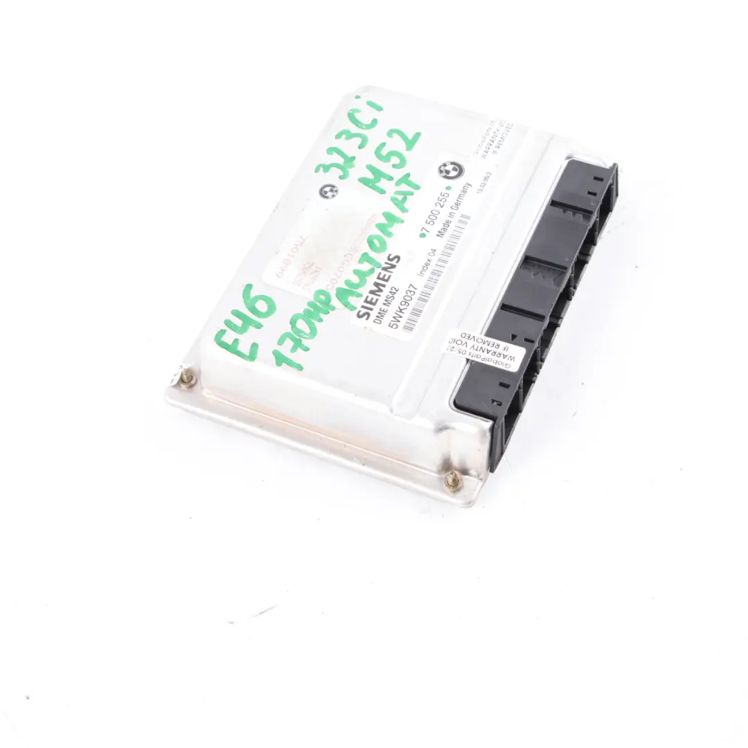 323Ci M52 170HP Motor Módulo ECU DME Automático para BMW E39 523i E46 con número de pieza 7500255 BMW E39 523i E46 323Ci M52 170HP Motor Módulo ECU DME Automático - SKU 7500255 - Número de pieza 7500255