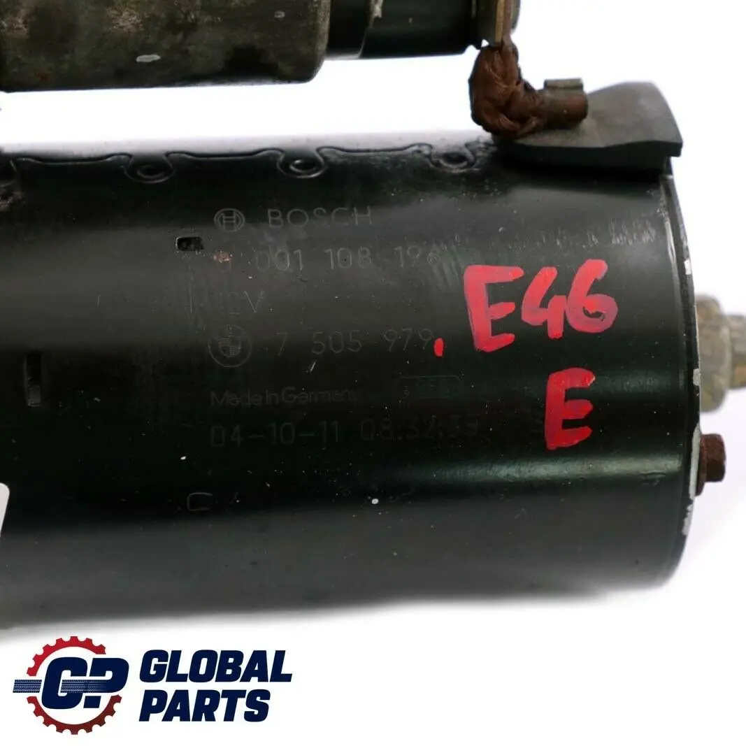 N42 N46 316i 318i Demarreur Moteur Bosch 1,4kW pour BMW E46 à propos du numéro de pièce 7505979 BMW E46 N42 N46 316i 318i Demarreur Moteur Bosch 1,4kW - SKU 7505995 - Numéro de pièce 7505979