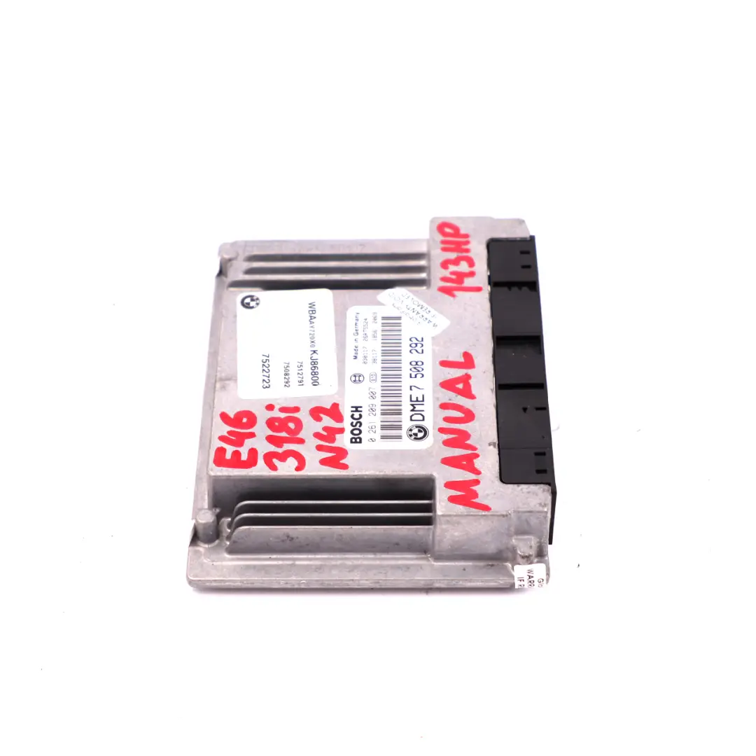 Essence N42 Unite de Commande de Base Dme Manuelle pour BMW 3 Serie E46 318i à propos du numéro de pièce 7508292 BMW 3 Serie E46 318i Essence N42 Unite de Commande de Base Dme Manuelle - SKU 7508292 - Numéro de pièce 7508292