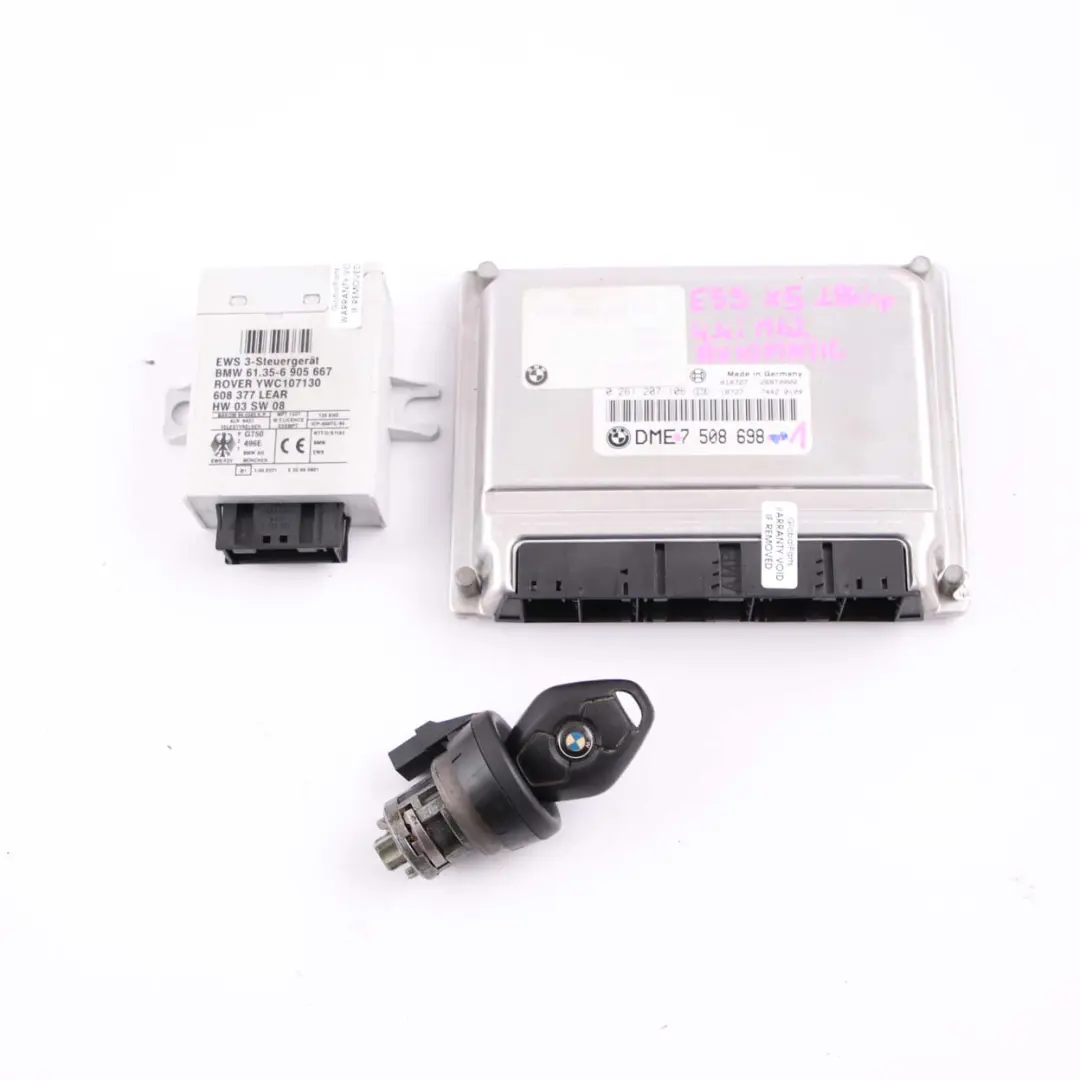 4.4i M62 286HP Motore ECU Kit DME EWS3 Chiave Automatica per BMW E53 con numero di parte 7508698 BMW E53 4.4i M62 286HP Motore ECU Kit DME EWS3 Chiave Automatica - SKU 7508698-1 - Numero di parte 7508698