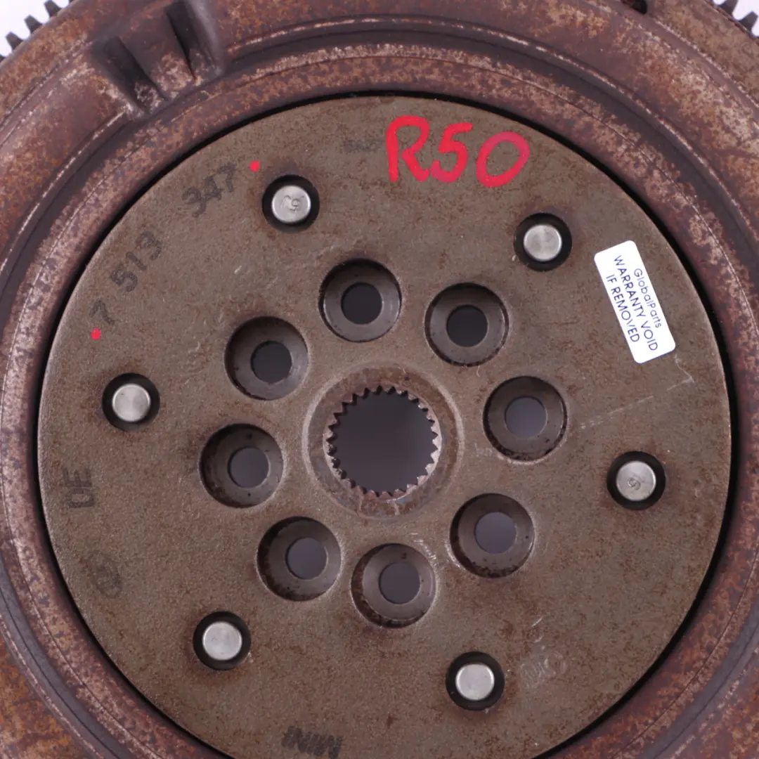 Flywheel W10 Petrol to Mini Cooper One 1.6i R50 R52 Engine Automatic with Part number 7513347 Mini Cooper One 1.6i R50 R52 Engine Automatic Flywheel W10 Petrol - SKU 7513347 - Part number 7513347