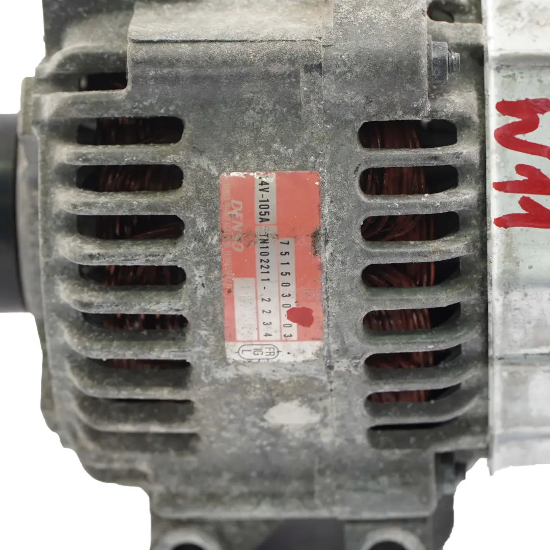 Gasolina W11 Compacto Alternador Generador 105A para Mini Cooper S R52 R53 con número de pieza 7515030 Mini Cooper S R52 R53 Gasolina W11 Compacto Alternador Generador 105A - SKU 7515030 - Número de pieza 7515030