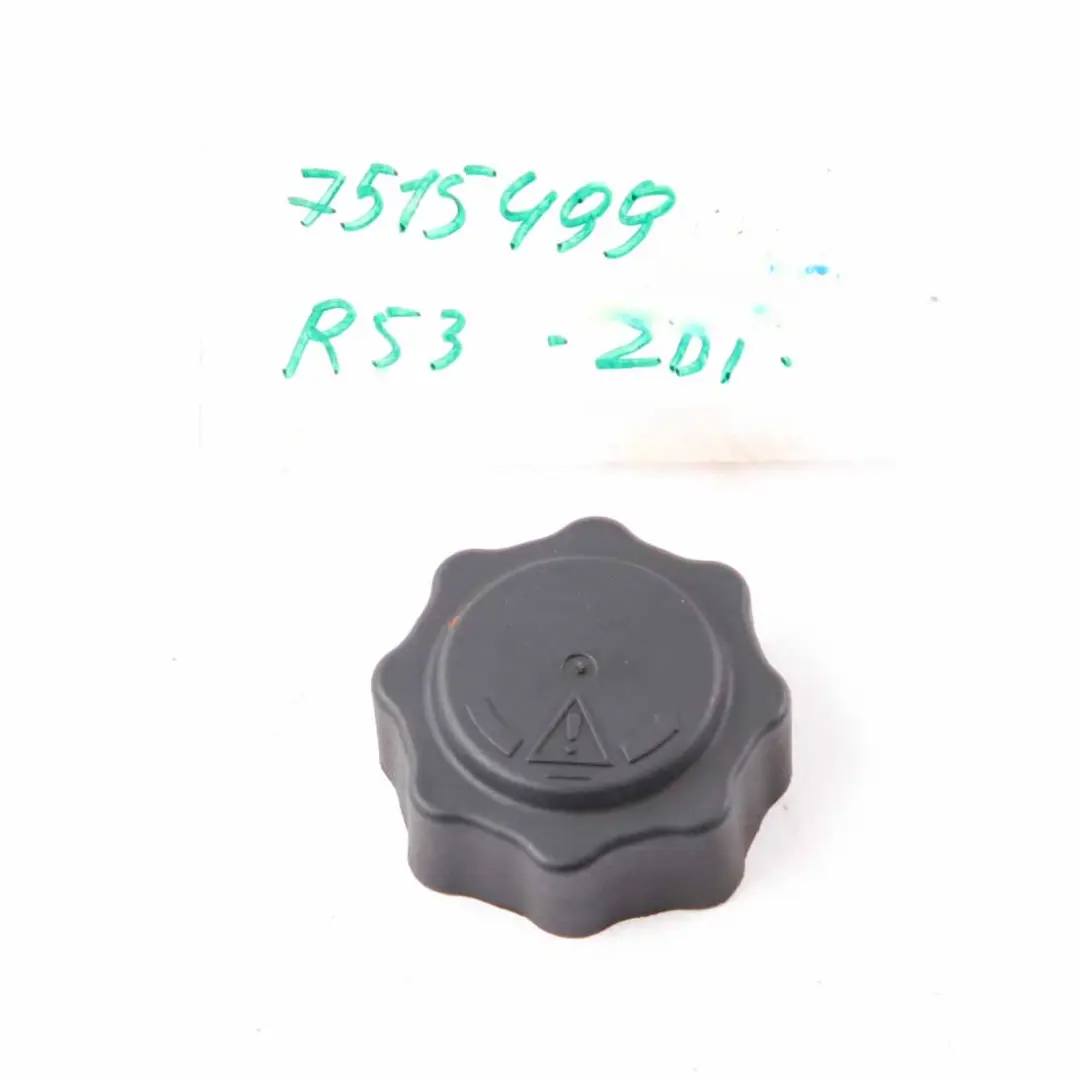 Expansion Tank Cap Coolant Cover Lid to Mini Cooper One R50 R52 R53 with Part number 7515499 Mini Cooper One R50 R52 R53 Expansion Tank Cap Coolant Cover Lid - SKU 7515499 - Part number 7515499