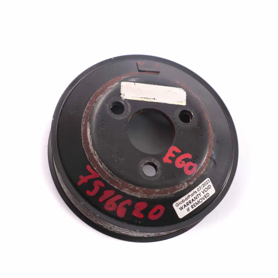 Polea de la bomba de la dirección asistida para BMW E60 E61 E63 X5 E70 X6 E71 con número de pieza 7516620 BMW E60 E61 E63 X5 E70 X6 E71 Polea de la bomba de la dirección asistida - SKU 7516620 - Número de pieza 7516620