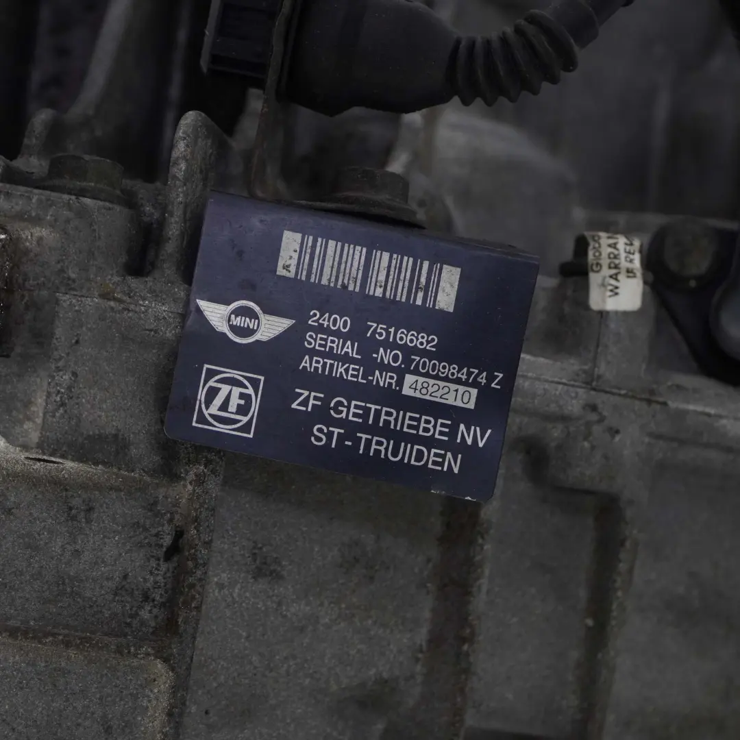 Gearbox GACVT16Z-UZ WARRANTY to Mini Cooper One 1.6 R50 R52 Auto Automatic with Part number 7516682 Mini Cooper One 1.6 R50 R52 Auto Automatic Gearbox GACVT16Z-UZ WARRANTY - SKU 7516682-3 - Part number 7516682