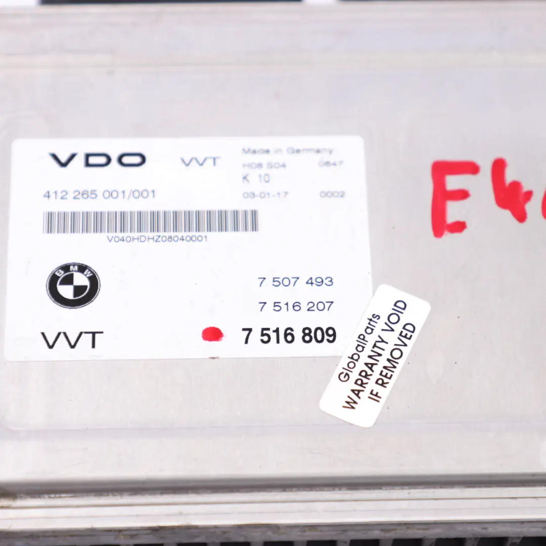 BMW E46 N42 Unidad Control Módulo ECU Valvetronic VVT - SKU 7516809 - Número de pieza 7516809