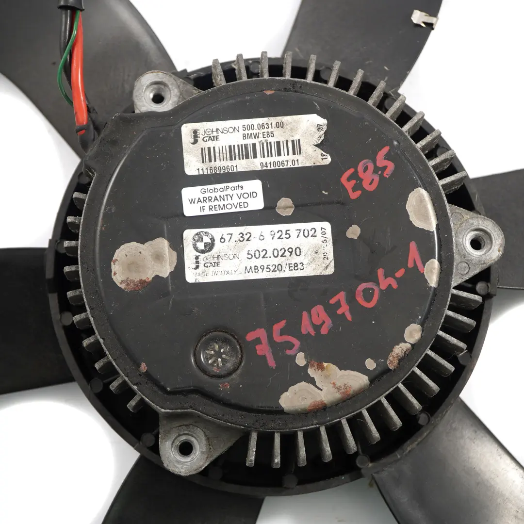 BMW Z4 E85 Motor Refrigeración Radiador Ventilador Carenado 400W 6925702 - SKU 7519704-4 - Número de pieza 7519704