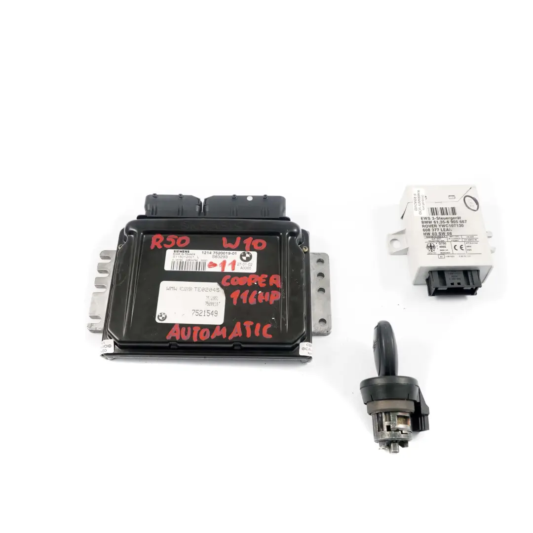 116Hp Motore Ecu Kit Dme + Ews3 + Chiave Automatica per Mini Cooper R50 W10 con numero di parte 7520019 Mini Cooper R50 W10 116Hp Motore Ecu Kit Dme + Ews3 + Chiave Automatica - SKU 7520019-11 - Numero di parte 7520019
