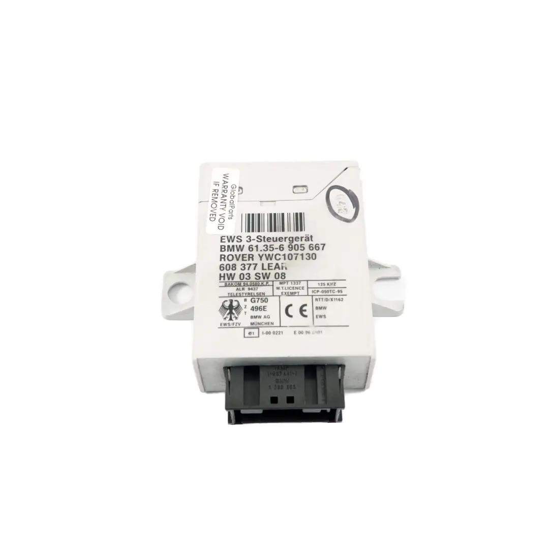 MINI Cooper R50 W10 116HP Engine ECU Kit DME + EWS3 + Key Automatic - SKU 7520019-11 - Part number 7520019