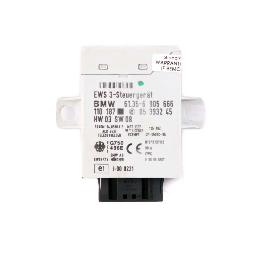 116HP Engine ECU Kit DME + EWS3 + Key Automatic MINI Cooper R50 W10 - SKU 7520019-12 - Part number 7520019