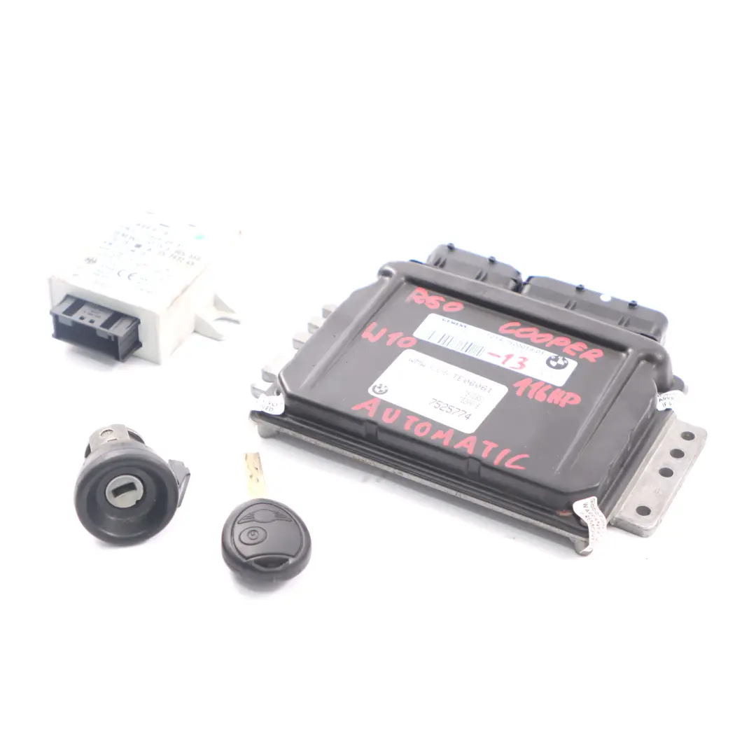 MINI Cooper R50 W10 116HP Engine ECU Kit DME + EWS3 + Key Automatic - SKU 7520019-13 - Part number 7520019