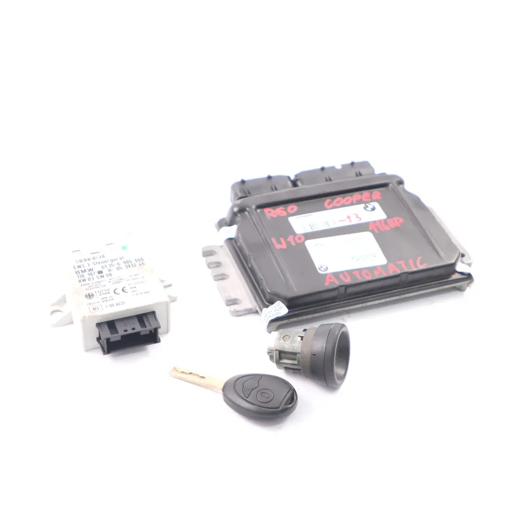 MINI Cooper R50 W10 116HP Engine ECU Kit DME + EWS3 + Key Automatic - SKU 7520019-13 - Part number 7520019