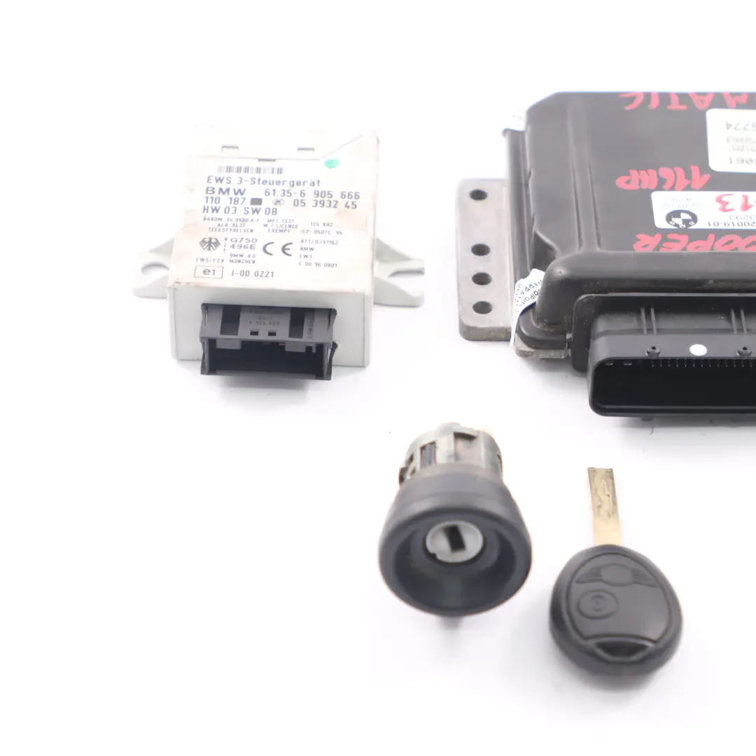 MINI Cooper R50 W10 116HP Engine ECU Kit DME + EWS3 + Key Automatic - SKU 7520019-13 - Part number 7520019