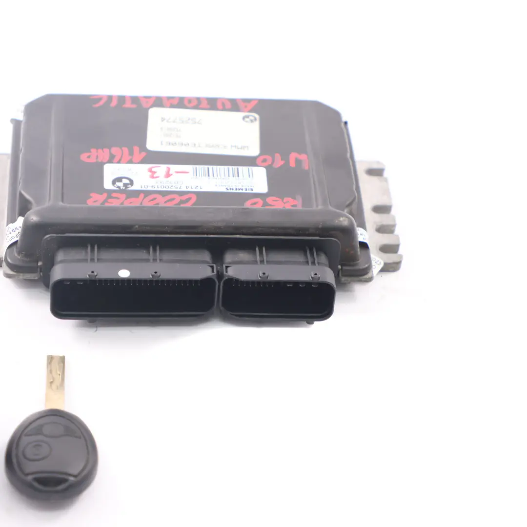 MINI Cooper R50 W10 116HP Engine ECU Kit DME + EWS3 + Key Automatic - SKU 7520019-13 - Part number 7520019