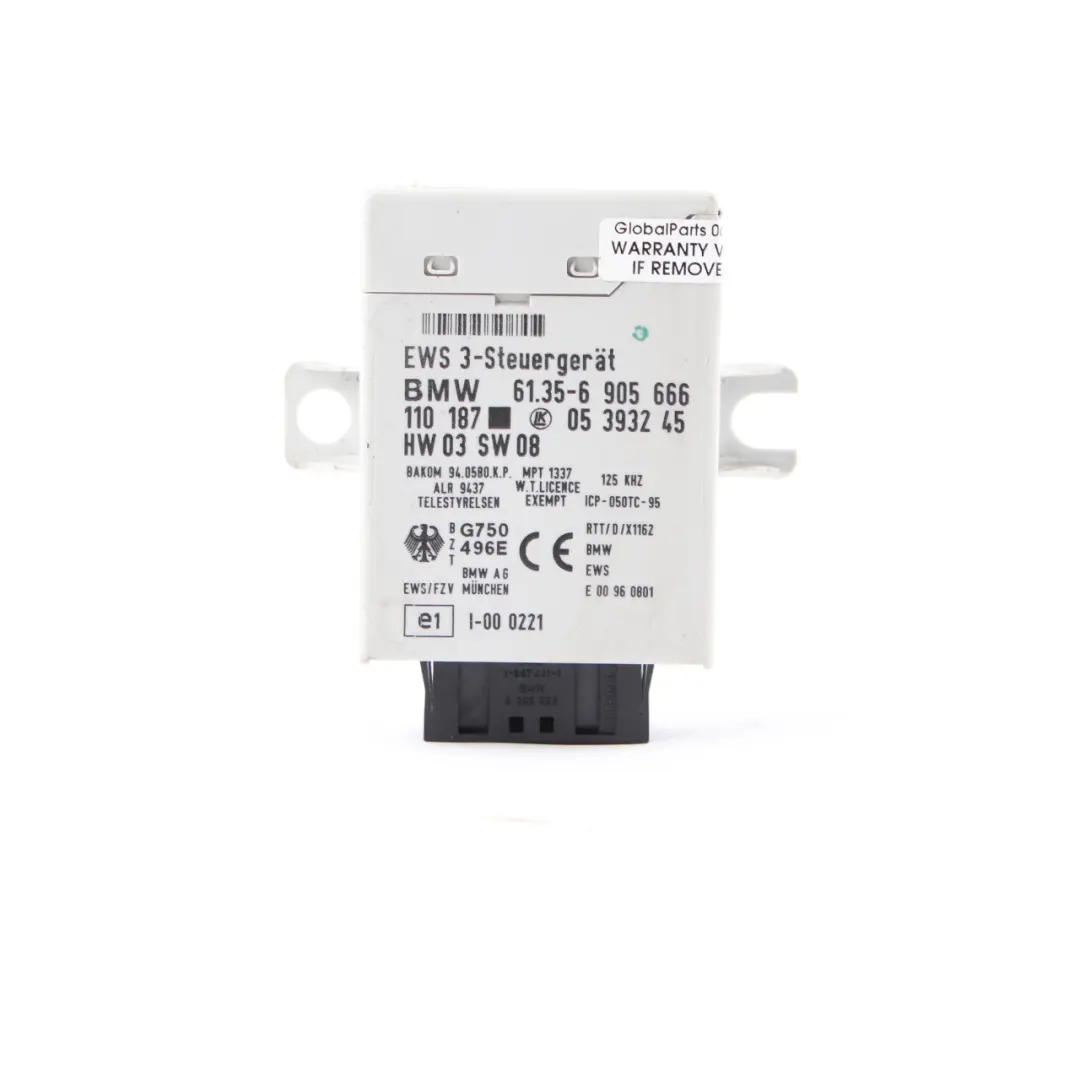 MINI Cooper R50 W10 116HP Engine ECU Kit DME + EWS 3 + Key Manual - SKU 7520019-3 - Part number 7520019