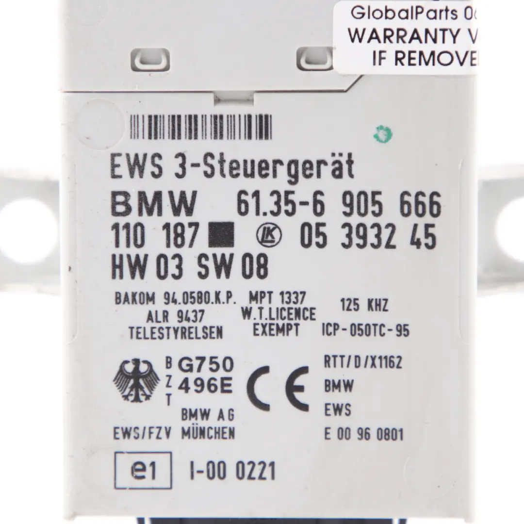 MINI Cooper R50 W10 116HP Engine ECU Kit DME + EWS 3 + Key Manual - SKU 7520019-3 - Part number 7520019
