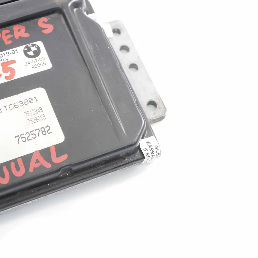 170HP Engine Control Unit ECU DME Manual MINI Cooper S R52 R53 W11 - SKU 7520019-5 - Part number 7520019