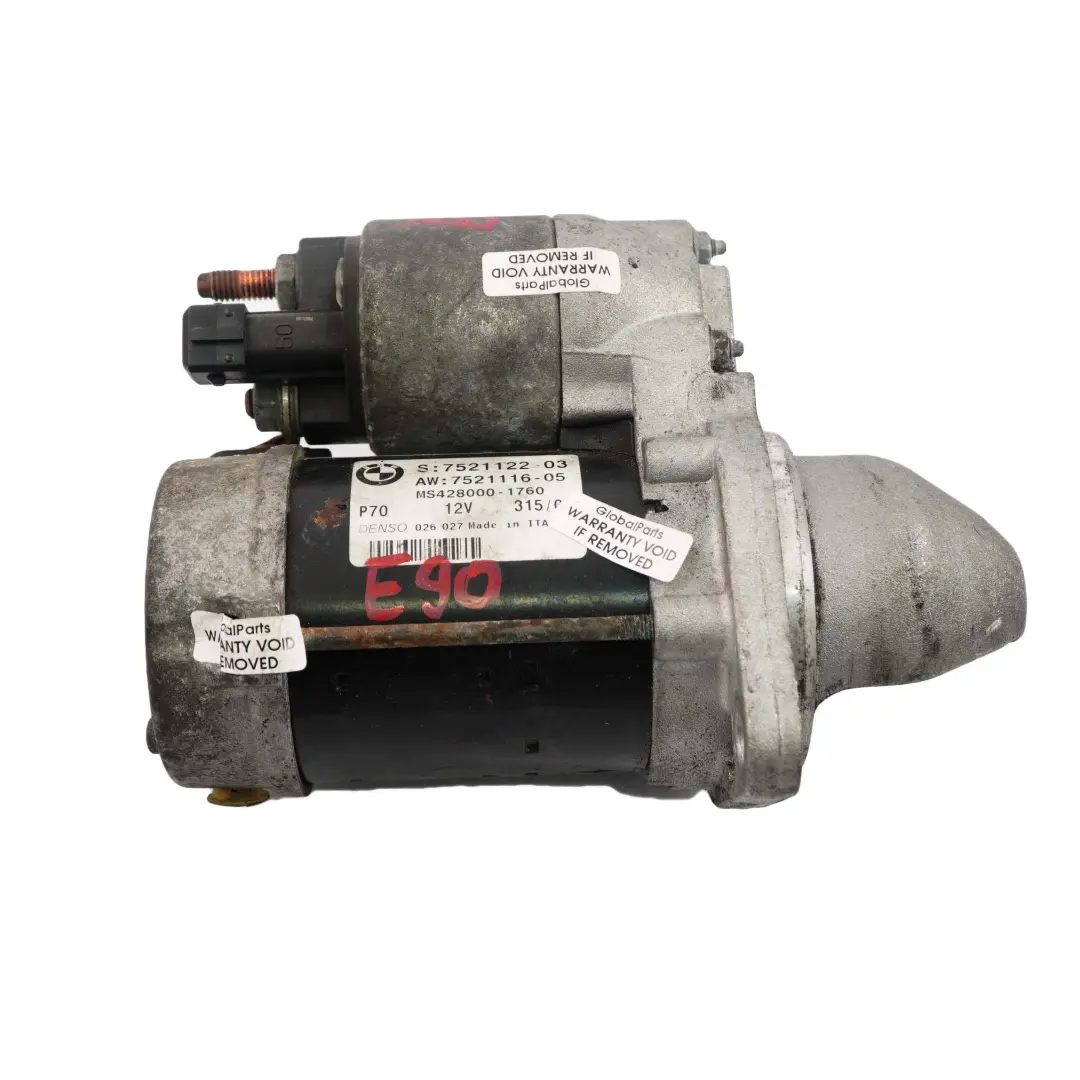 N52 N53 Petrol Engine Starter Motor to BMW E60 E65 E70 E87 E90 F10 F20 F30 with Part number 7521122 BMW E60 E65 E70 E87 E90 F10 F20 F30 N52 N53 Petrol Engine Starter Motor - SKU 7521122 - Part number 7521122