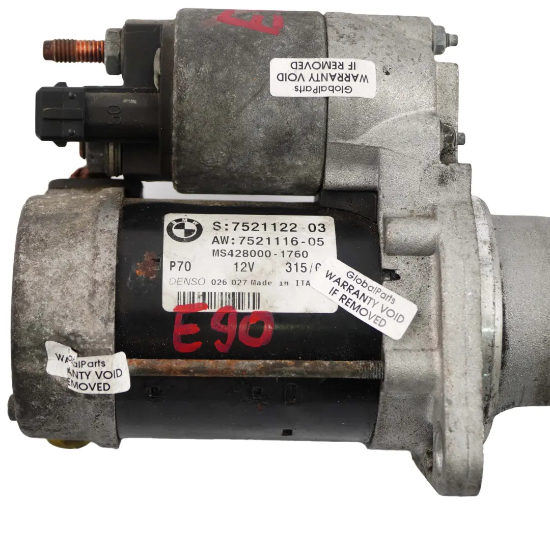 BMW E60 E65 E70 E87 E90 F10 F20 F30 N52 N53 Petrol Engine Starter Motor - SKU 7521122 - Part number 7521122