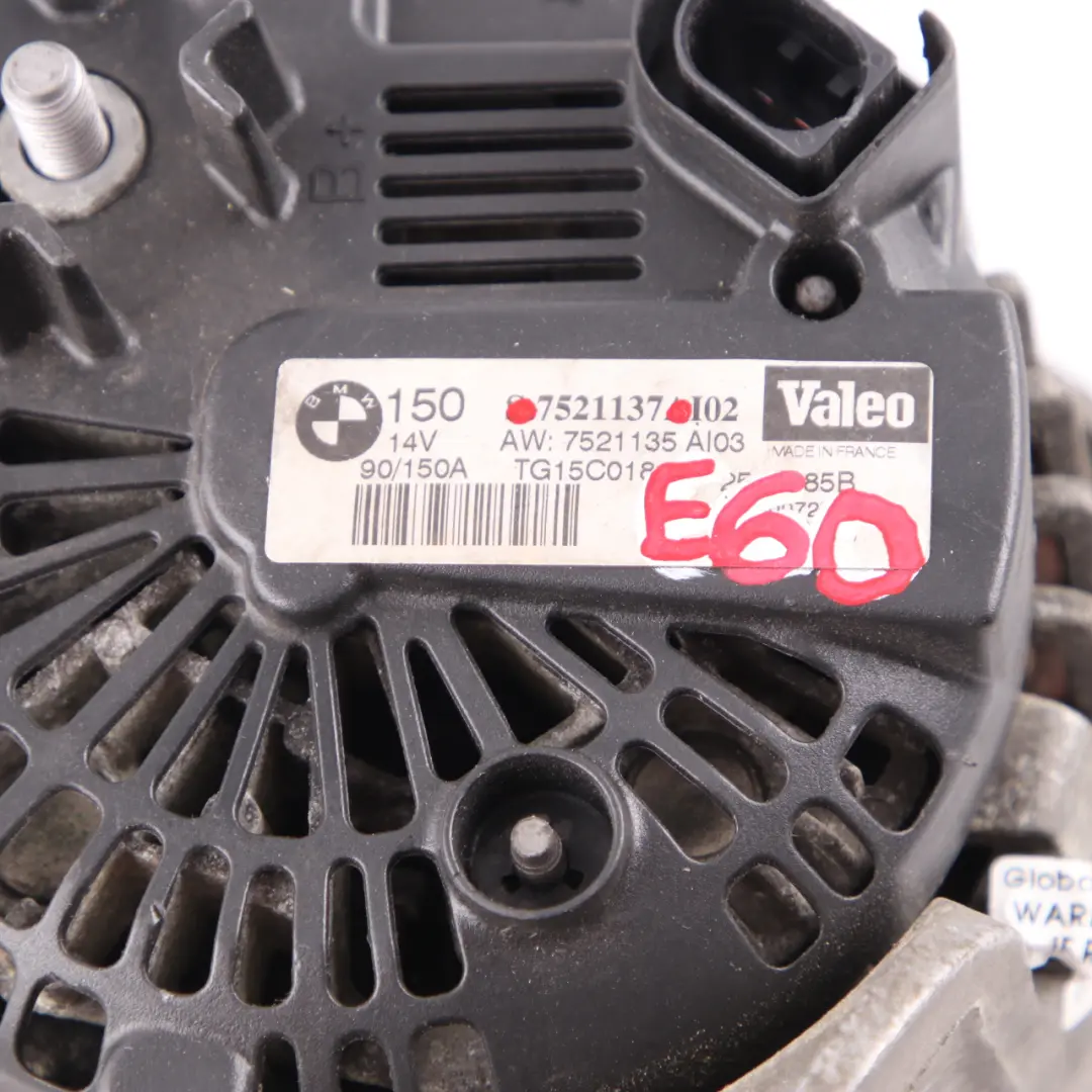 M54 Alternator Generator 150A to BMW X3 E83 E46 E60 E61 E65 with Part number 7521137 BMW X3 E83 E46 E60 E61 E65 M54 Alternator Generator 150A - SKU 7521137 - Part number 7521137