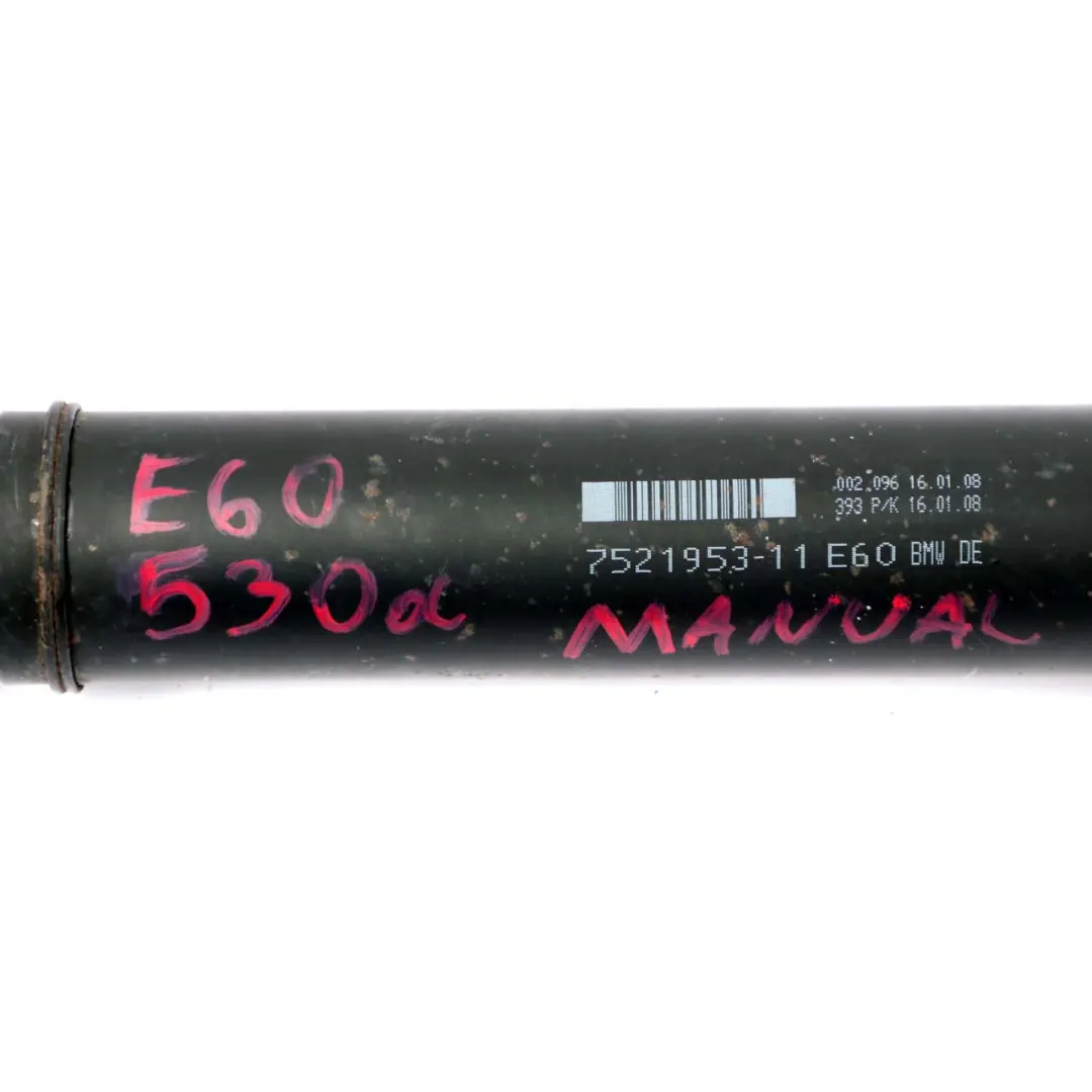 M57N2 Drive Prop Shaft Propshaft Manual Gearbox to BMW 5 E60 E61 530d with Part number 7521953 BMW 5 E60 E61 530d M57N2 Drive Prop Shaft Propshaft Manual Gearbox - SKU 7521953 - Part number 7521953