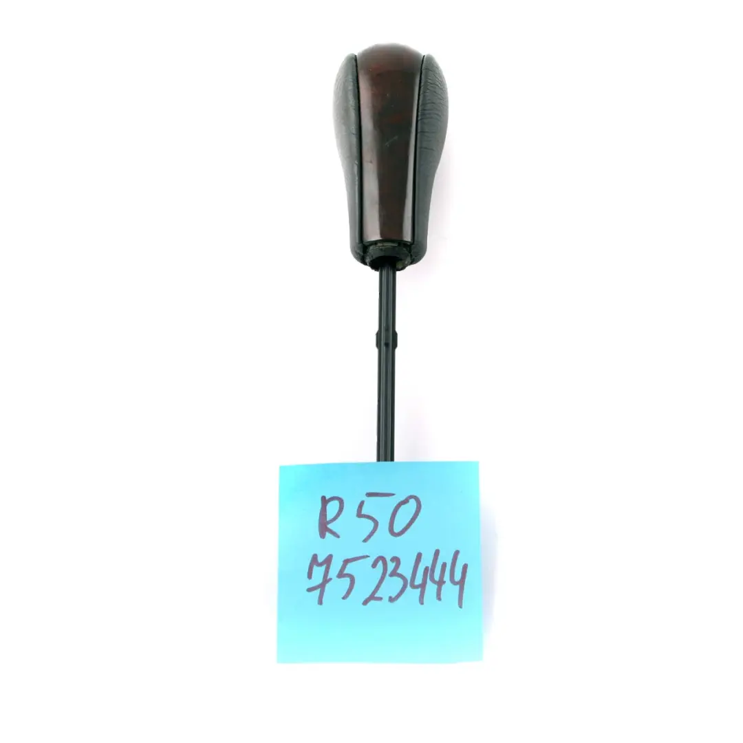 Hebelknopf Griff Leder Holz Dekor Automatik MINI Cooper One R50 R52 - SKU 7523444 - Teilenummer 7523444