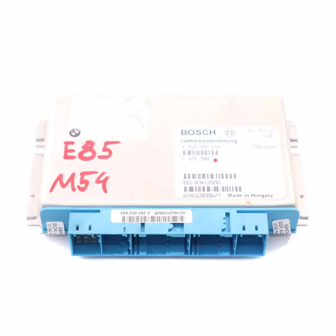M54 Z4 E85 Caja de cambios automática ECU Módulo de control EGS para BMW E46 con número de pieza 7522980 BMW E46 M54 Z4 E85 Caja de cambios automática ECU Módulo de control EGS - SKU 7522980 - Número de pieza 7522980