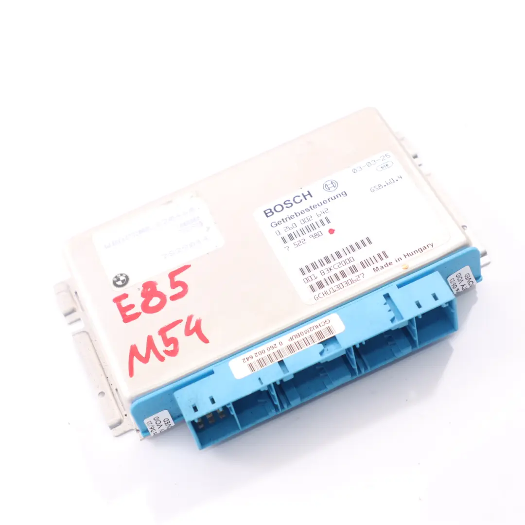 M54 Boîte de vitesses automatique ECU Control Module EGS pour BMW E46 Z4 E85 à propos du numéro de pièce 7522980 BMW E46 Z4 E85 M54 Boîte de vitesses automatique ECU Control Module EGS - SKU 7522980 - Numéro de pièce 7522980