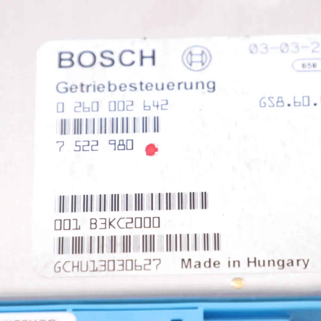 BMW E46 Z4 E85 M54 Automatic Gearbox ECU Control Module EGS - SKU 7522980 - Part number 7522980