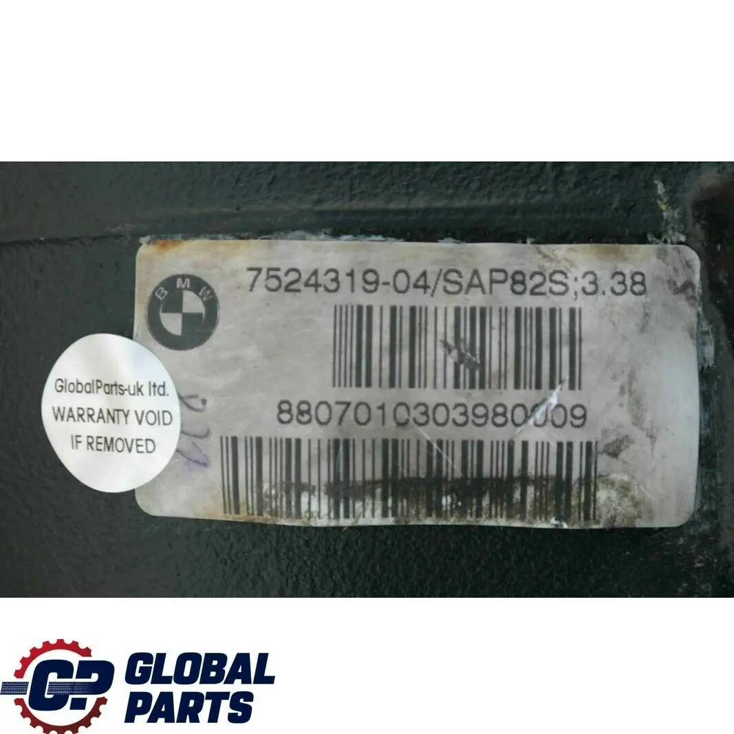 Arriere Diff 3,38 GARANTIE pour BMW E81 E87 E90 E91 118i 318i à propos du numéro de pièce 7524319 BMW E81 E87 E90 E91 118i 318i Arriere Diff 3,38 GARANTIE - SKU 7524319 - Numéro de pièce 7524319