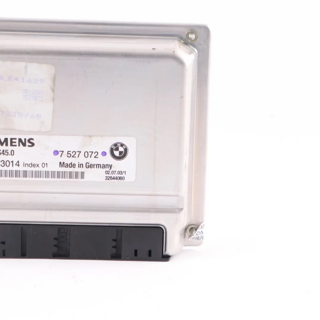 BMW Z4 E85 2.5i M54 192HP Engine ECU Control Unit Module DME Manual - SKU 7527072-7 - Part number 7527072