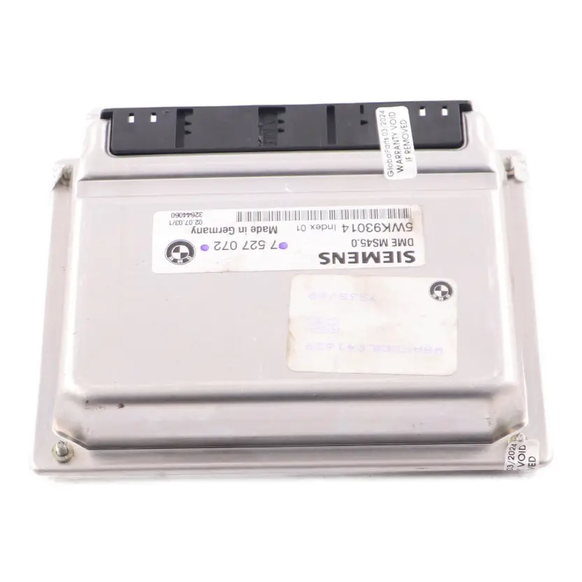 BMW Z4 E85 2.5i M54 192HP Engine ECU Control Unit Module DME Manual - SKU 7527072-7 - Part number 7527072