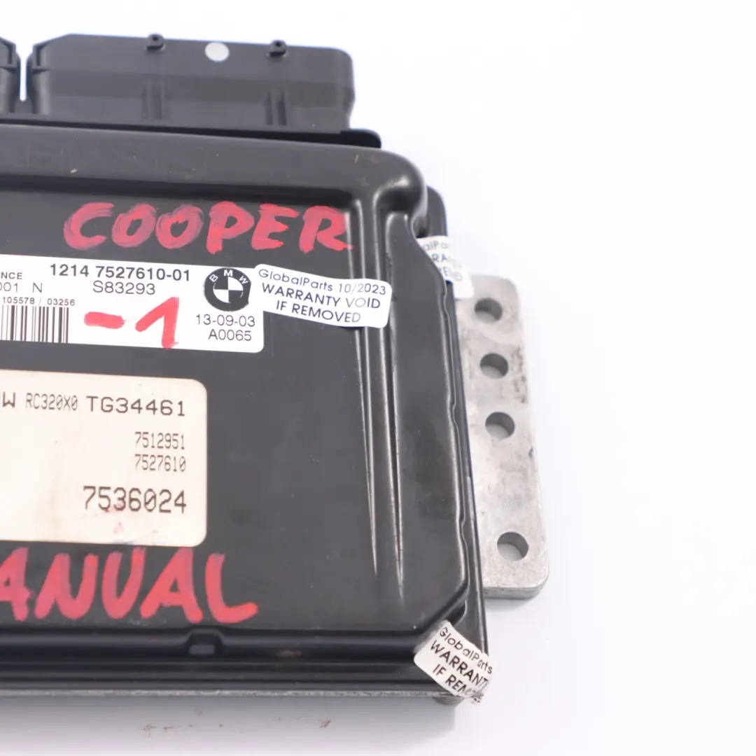 116HP Motore ECU Kit DME EWS Chiave Manuale per MINI Cooper R50 W10 con numero di parte 7527610 MINI Cooper R50 W10 116HP Motore ECU Kit DME EWS Chiave Manuale - SKU 7527610-1 - Numero di parte 7527610