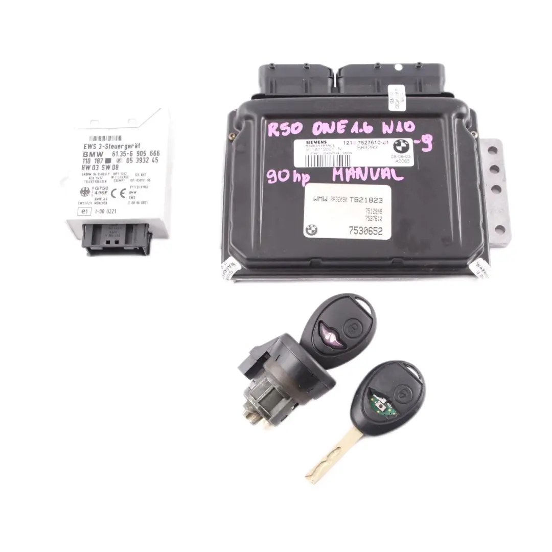 Mini Cooper One R50 Dme Motore a Benzina Centralina ECU Automatico - SKU 7527610 - Numero di parte 7527610