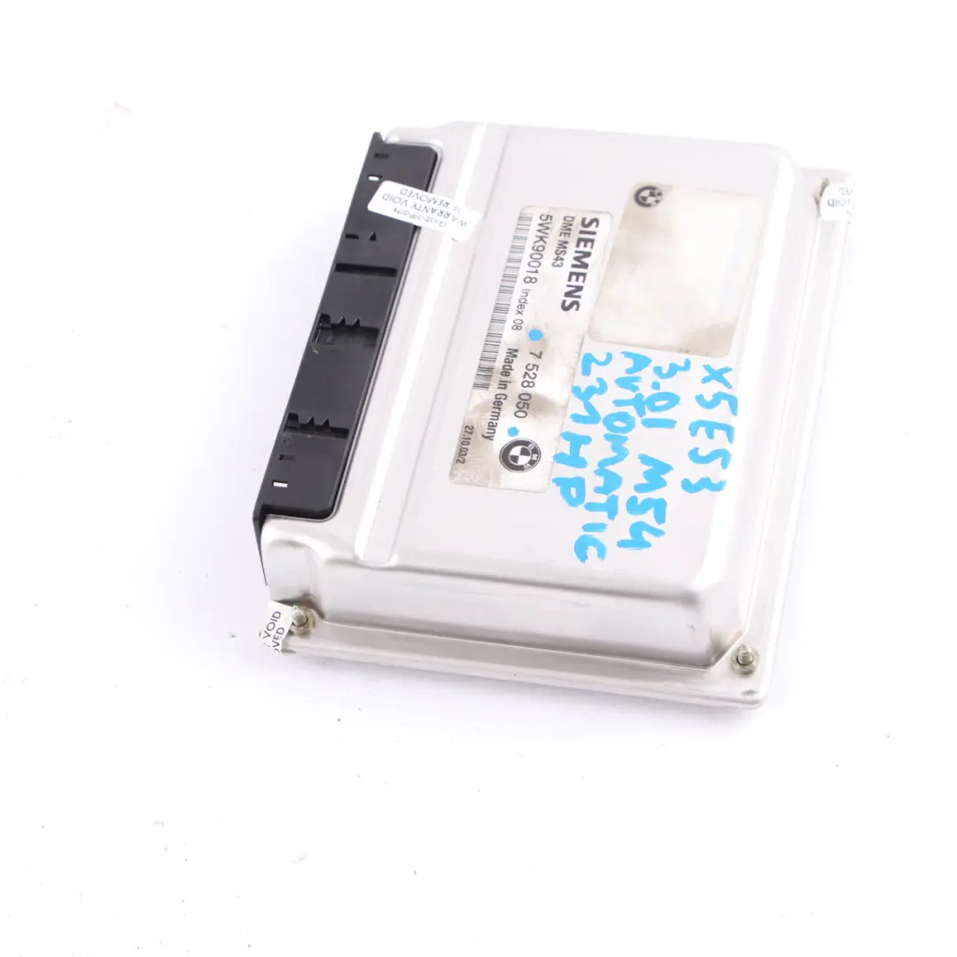M54 231HP Engine Control Module Unit ECU DME Automatic to BMW X5 E53 3.0i with Part number 7528050 BMW X5 E53 3.0i M54 231HP Engine Control Module Unit ECU DME Automatic - SKU 7528050 - Part number 7528050