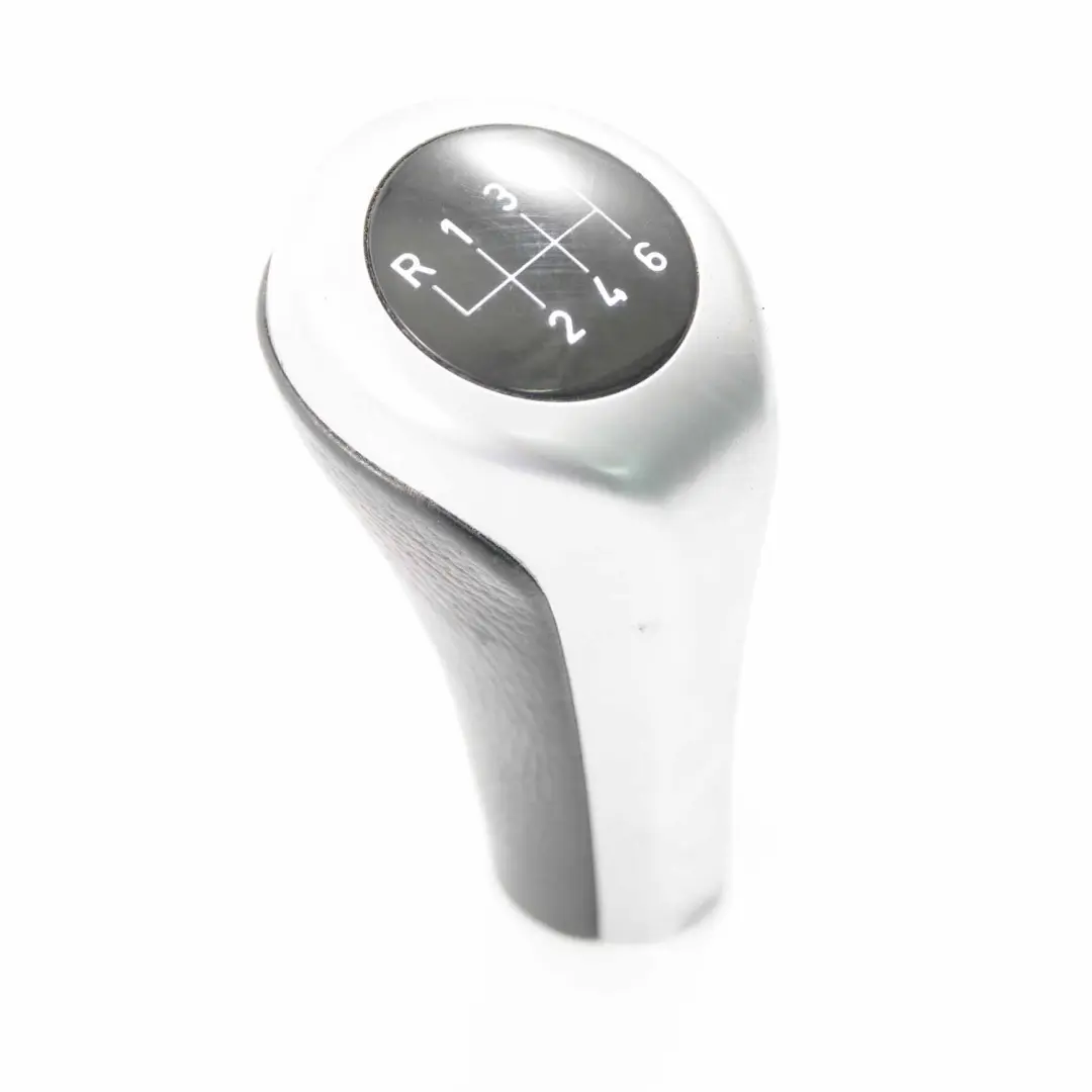 BMW E87 E90 Bouton de levier de vitesse Plastique Argenté 6 vitesses - SKU 7529088-3 - Numéro de pièce 7529088