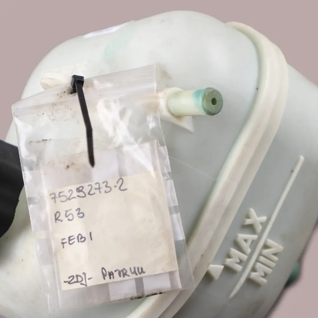 Bouteille du réservoir d'expansion du liquide refroidissement FEBI pour Mini R52 R53 à propos du numéro de pièce 7529273 Mini R52 R53 Bouteille du réservoir d'expansion du liquide refroidissement FEBI - SKU 7529273-2 - Numéro de pièce 7529273