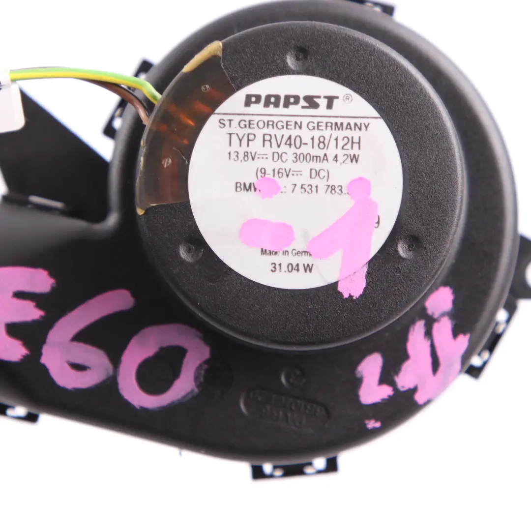 BMW 1 3 5 6 er E60 E63 E81 E87 E90 E91 Gehäuse E-Box Lüfter Motor - SKU 7531783-1 - Teilenummer 7531783