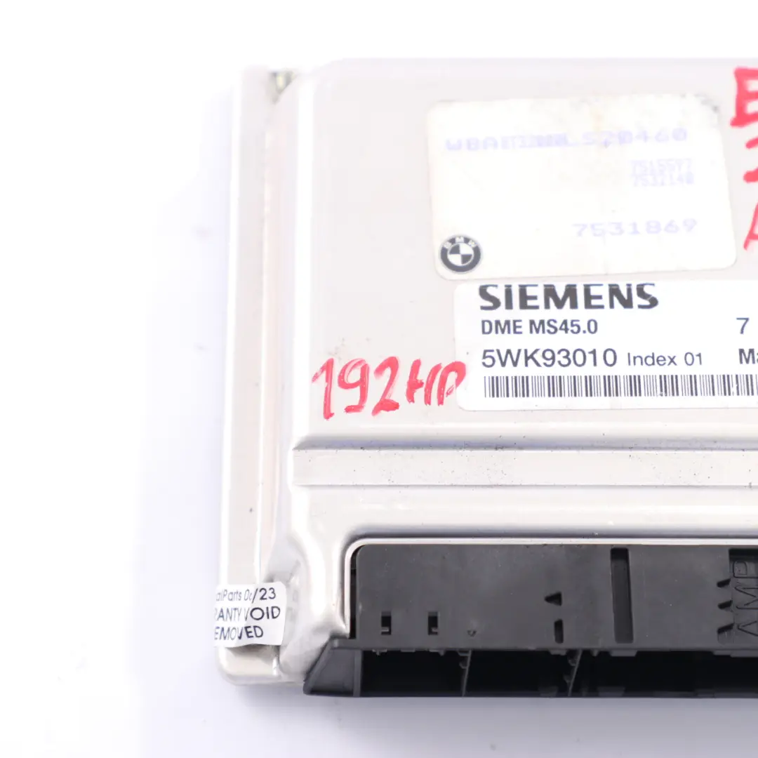 M54 192HP ECU moteur Unité DME Automatique pour BMW X3 E83 Z4 E85 2.5i à propos du numéro de pièce 7532140 BMW X3 E83 Z4 E85 2.5i M54 192HP ECU moteur Unité DME Automatique - SKU 7532140-4 - Numéro de pièce 7532140