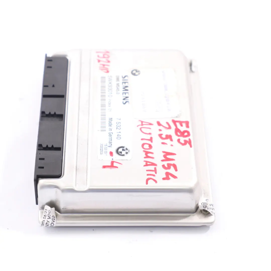 M54 192HP Motor ECU DME Unidad de Control para BMW X3 E83 Z4 E85 2.5i con número de pieza 7532140 BMW X3 E83 Z4 E85 2.5i M54 192HP Motor ECU DME Unidad de Control - SKU 7532140-4 - Número de pieza 7532140