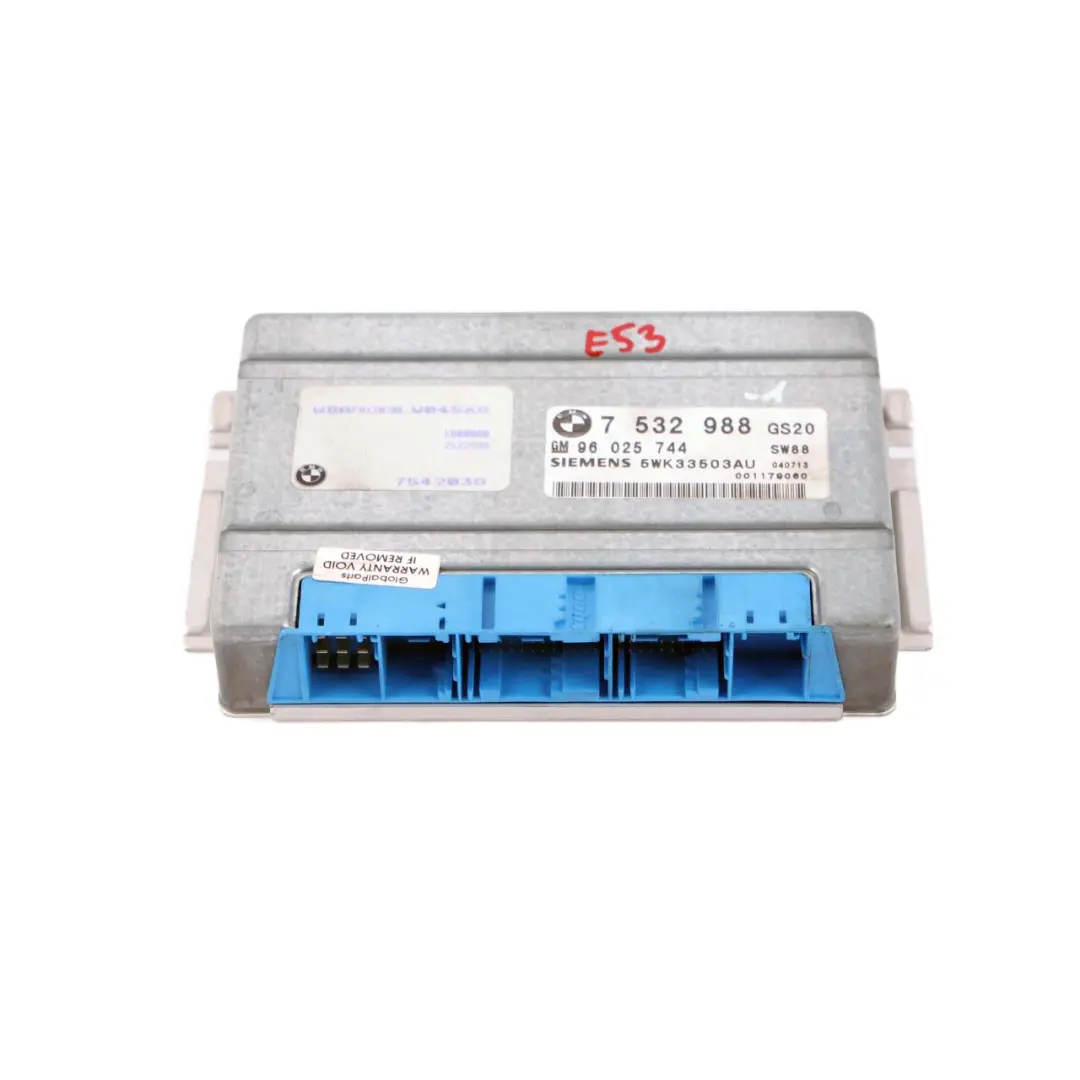 BMW X3 E83 3.0i M54 1 Automatic Gearbox Basic Control Unit EGS Module - SKU 7532988-1 - Part number 7532988