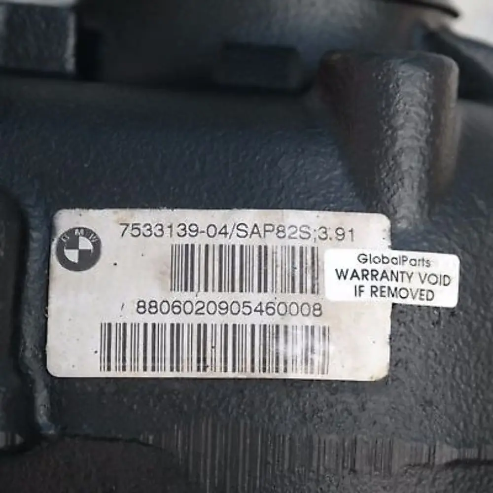 M54 Diferencial trasero 3,91 Ratio Automatico GARANTIA para BMW E83 2.5i con número de pieza 7533140 BMW E83 2.5i M54 Diferencial trasero 3,91 Ratio Automatico GARANTIA - SKU 7533139 - Número de pieza 7533140