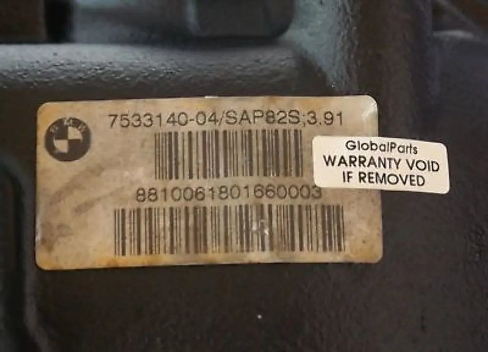 BMW X3 er E83 2.5i M54 Hinterachsgetriebe Differenzial 3,91 Automatik GARANTIE - SKU 7533139 - Teilenummer 7533140