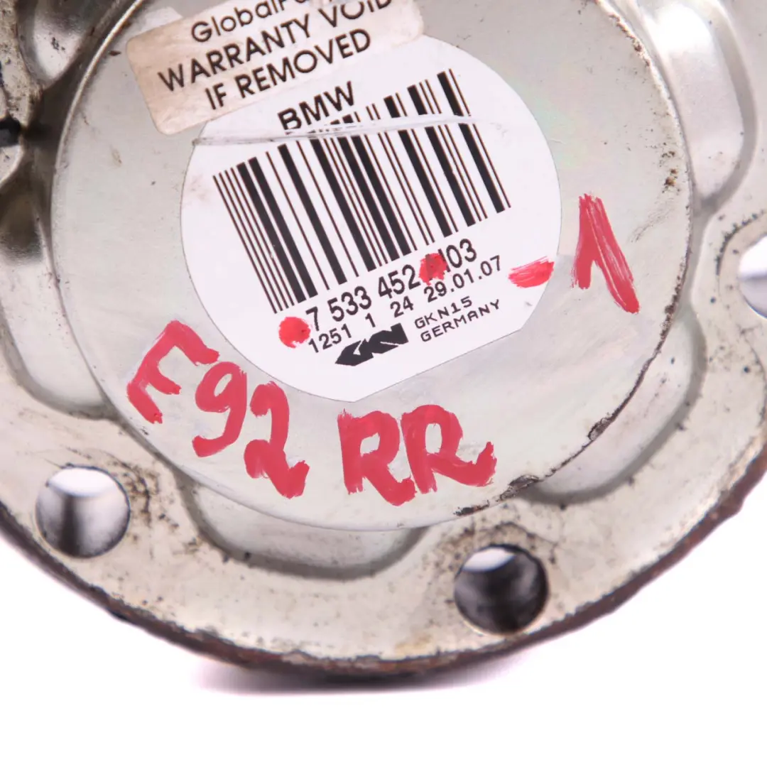 Arbre de transmission arrière droit pour BMW E87 LCI E90 E91 E92 E93 à propos du numéro de pièce 7533452 BMW E87 LCI E90 E91 E92 E93 Arbre de transmission arrière droit - SKU 7533452-1 - Numéro de pièce 7533452