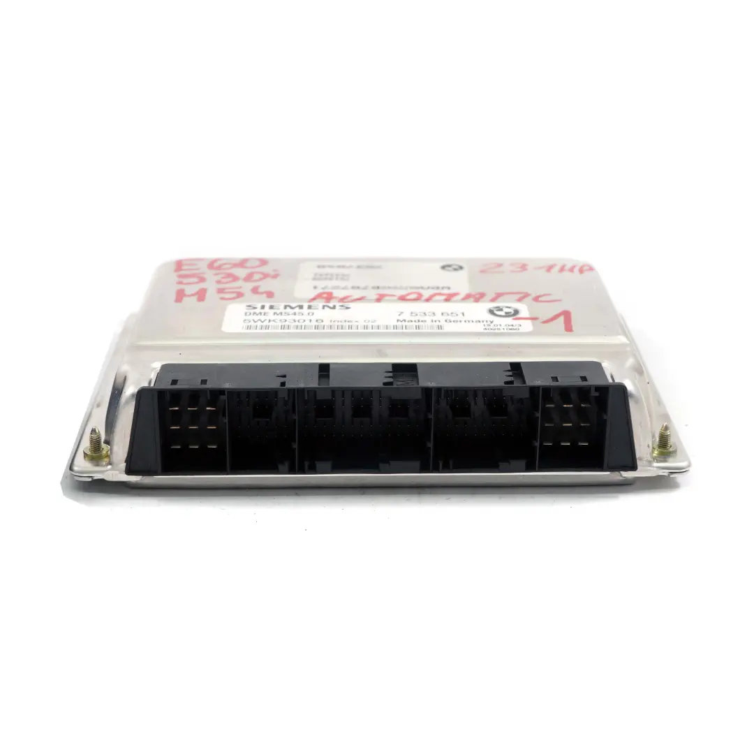 BMW E60 E61 530i M54 231HP ECU Kit DME + CAS2 + 2 Llaves Automatico - SKU 7533651-1 - Número de pieza 7533651