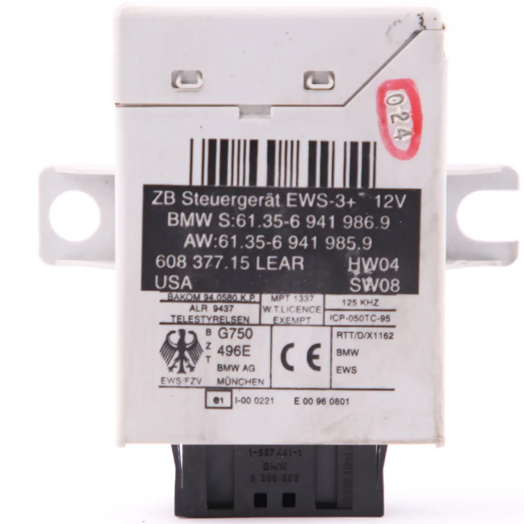 BMW Z4 E85 2.5i M54 192HP ECU Engine Control Kit DME + EWS3 + Key Manual - SKU 7533651-6 - Part number 7533651